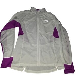 The North Face Flight Series Womens Medium White Purple Running Jacket FlashDry